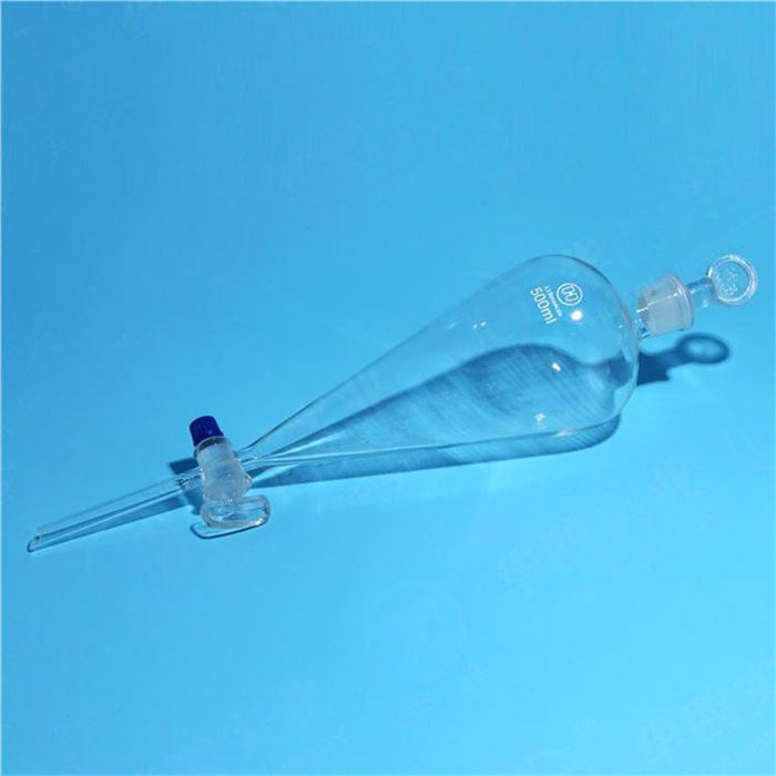 梨形分液漏斗（玻璃活塞）500ml - 华鸥