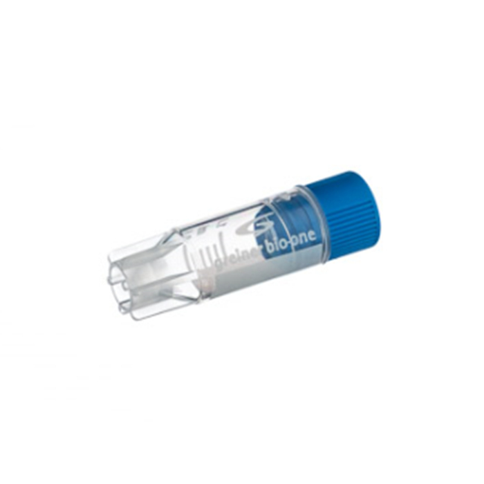 冻存管 1ml 内旋 锥形底 星形站立角 蓝色盖 有书写区 已灭菌 - Greiner/格瑞纳