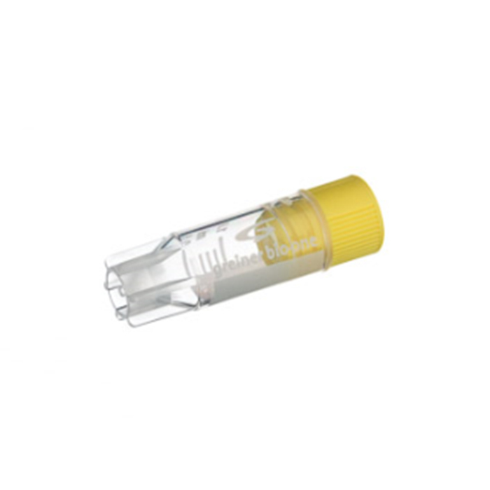 冻存管 1ml 内旋 锥形底 星形站立角 黄色盖 有书写区 已灭菌 - Greiner/格瑞纳