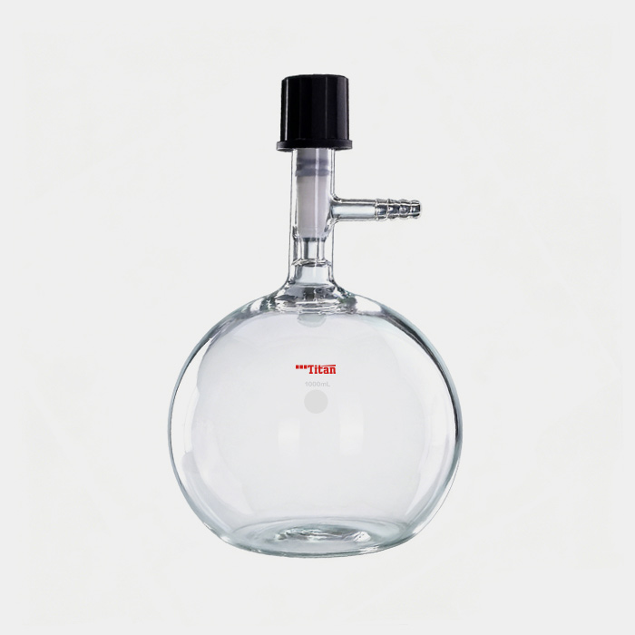 平底溶剂存储瓶,8mm高真空阀,1000ml - ACESUN艾斯琳