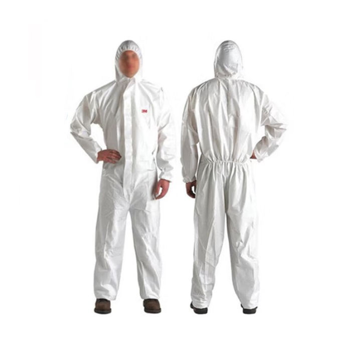 4510白色带帽连体防护服 XL - 3M