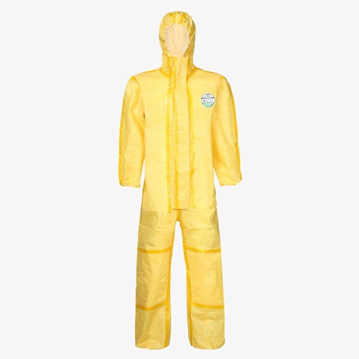 ChemMAX1 凯麦斯1黄色带帽连体防化服 3XL码