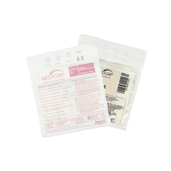 MEDI-GRIP灭菌无粉医用乳胶外科手套 12寸 7.5码(L)
