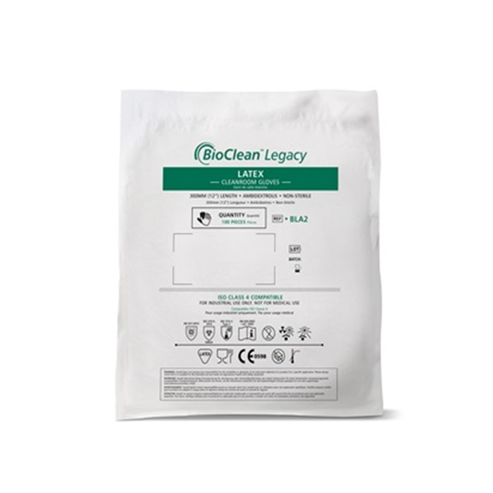 一次性乳胶洁净室手套12寸（300mm）非灭菌  符合10级（ISO 4）L码