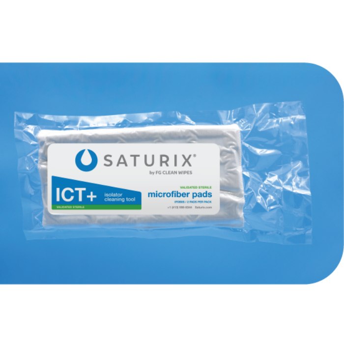 ICT+ Validated Sterile Microfiber Pad 经验证无菌超细纤维隔离器拖布 适配手柄IFH19
