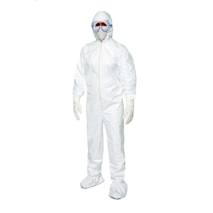 Tyvek IsoClean非无菌四连体洁净服 防滑鞋底 GMP C/D级 XL码