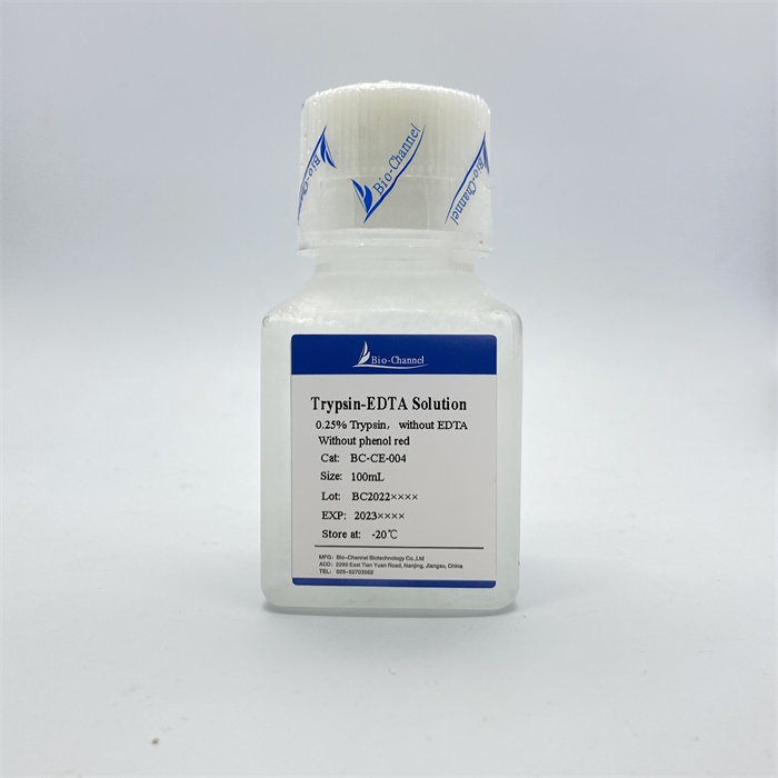 胰酶细胞消化液(0.25%胰酶, 含酚红, 不含EDTA)