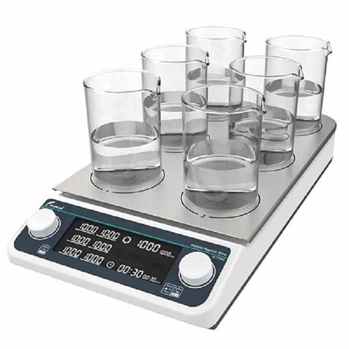 六联磁力搅拌器 120℃  50~1200rpm  500ml*6