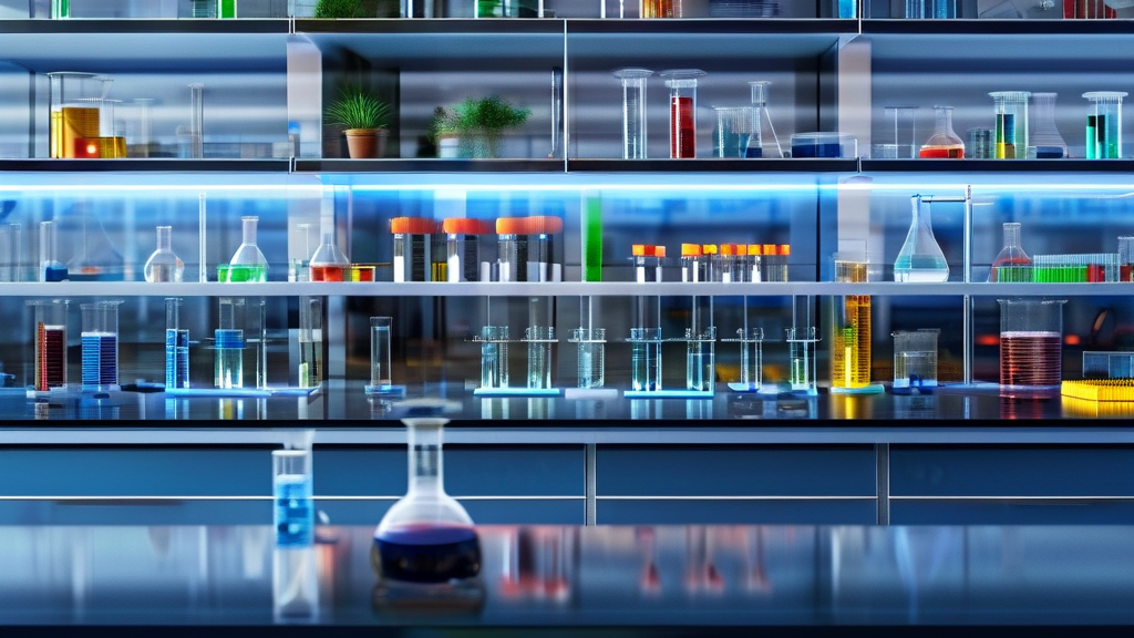 现代化生物医药实验室工作场景